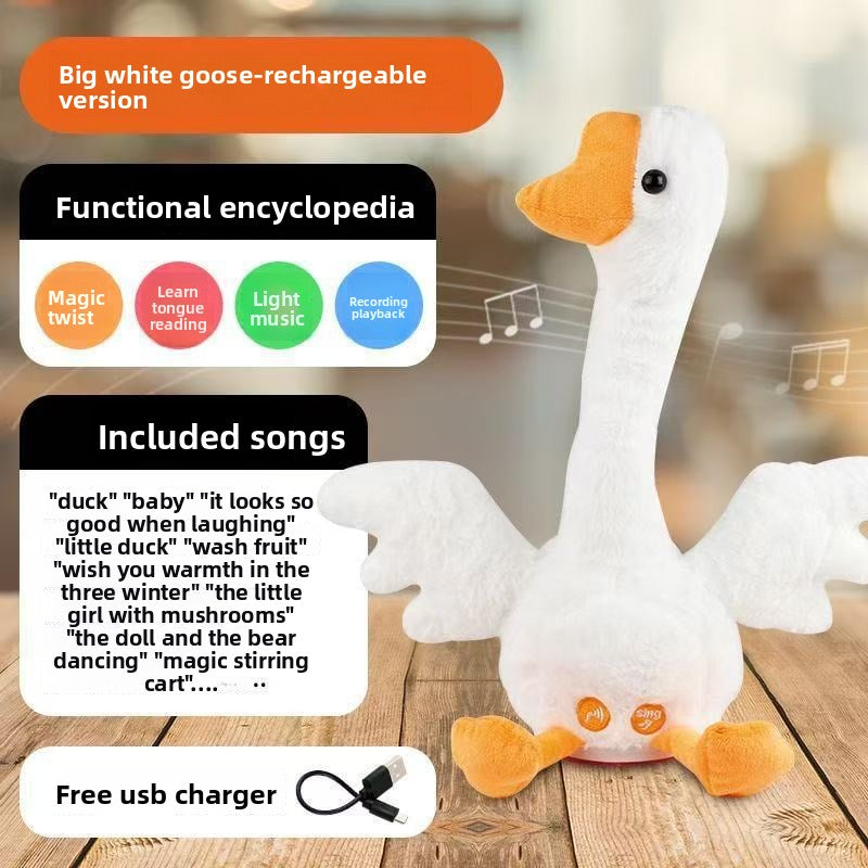 Shake the same little yellow duck dancing singing recording plush to appease the baby children gift net red duck learn to speak
