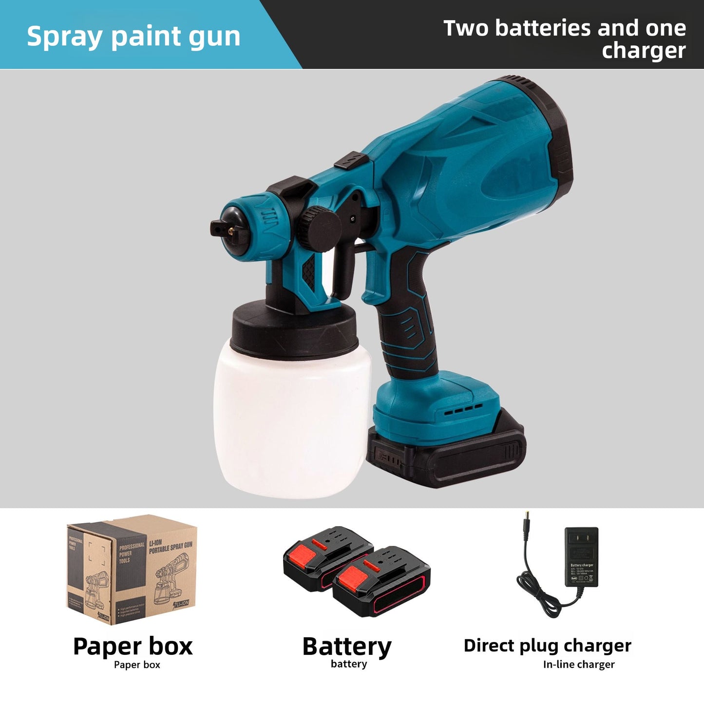 Multifunctional lithium battery spray gun special adaptation decoration coating spray gun high power strong power woodworking spray gun