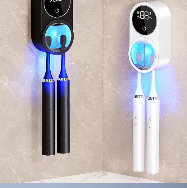 Toothbrush Disinfection Box UV Sterilization Double Wall-mounted Toothbrush Disinfector