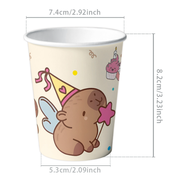 Kappi Bala Party Supplies Birthday Party Decoration Props Paper Tray Paper Cup Tablecloth Paper Towel Banner