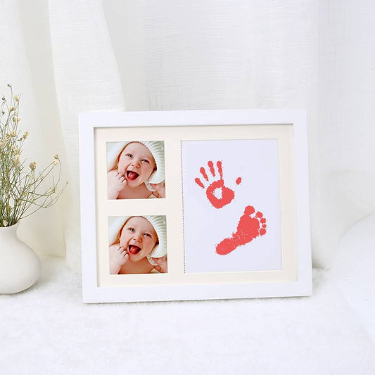 Baby Hand and Foot Prints to Commemorate the Full Moon Small Footprints Photo Frame Baby Handprints and Footprints Fetal Full Moon Hand and Foot Prints Souvenirs