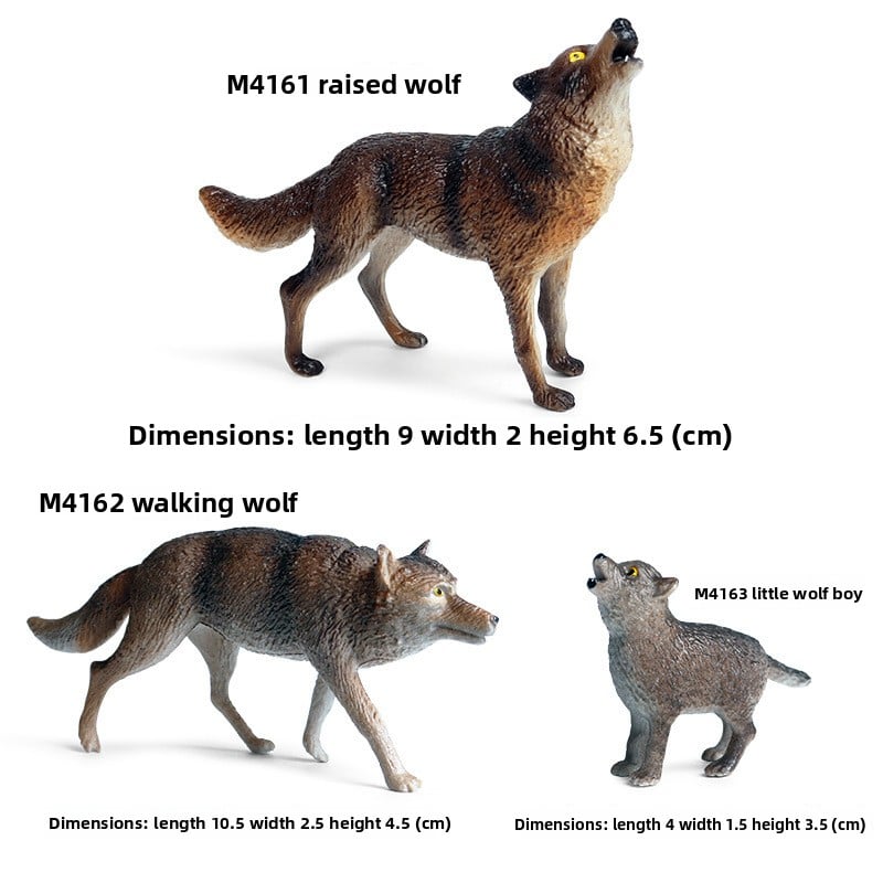 Solid Simulation Wild Wolf Animal Model for Kids Educational Toy