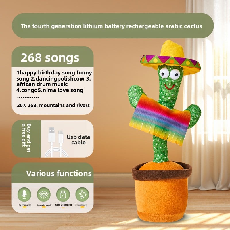 Talking Dancing Cactus Toy for Babies (0?1 Years)
