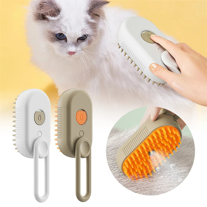 3-in-1 Electric Steam Spray Pet Grooming Brush