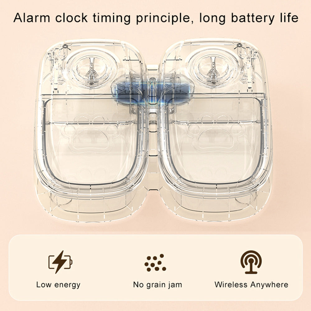 Pet Automatic Feeding Timing Feeder Division Bowl Timing Quantitative Dry and Wet Two Feeding Pet Bowl