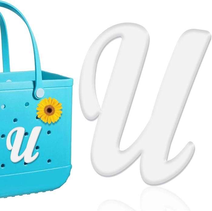 26-piece beach bag with letter accessories