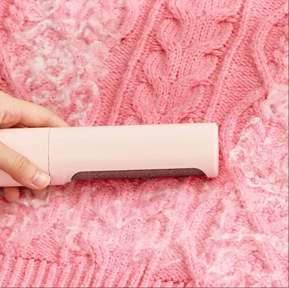 2-in-1 Reusable Pet Hair Remover Brush Lint Roller Self Cleaning Tool For Effortless Cat Dog Fur Removal