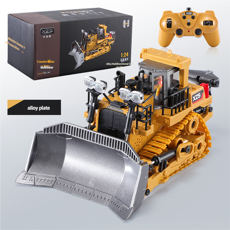 children's remote control excavator engineering vehicle alloy digging dump truck bulldozer toys