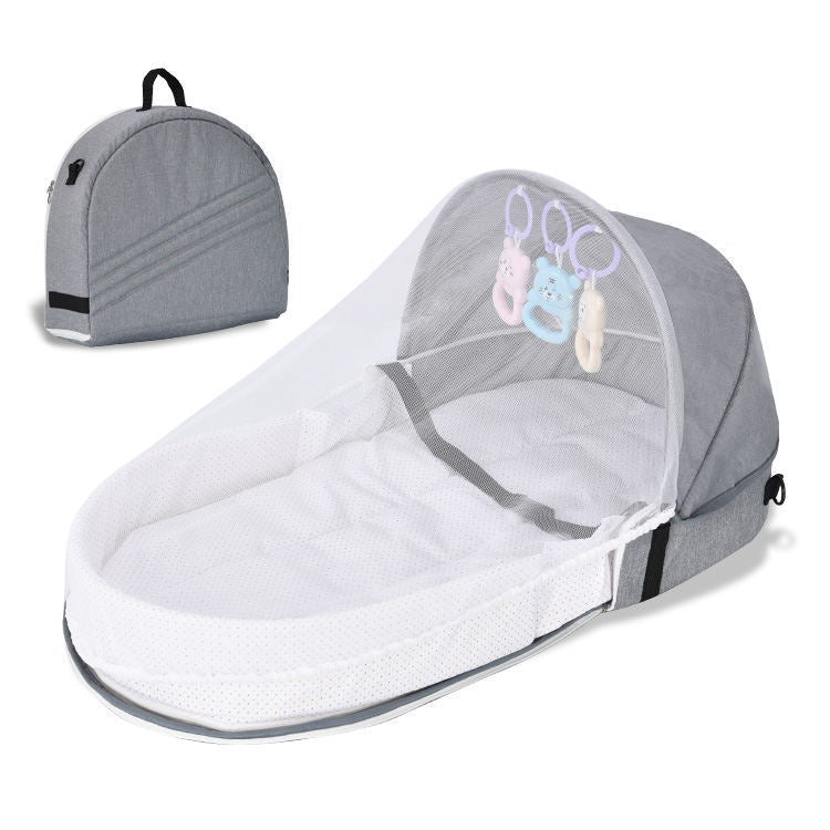 Portable folding crib