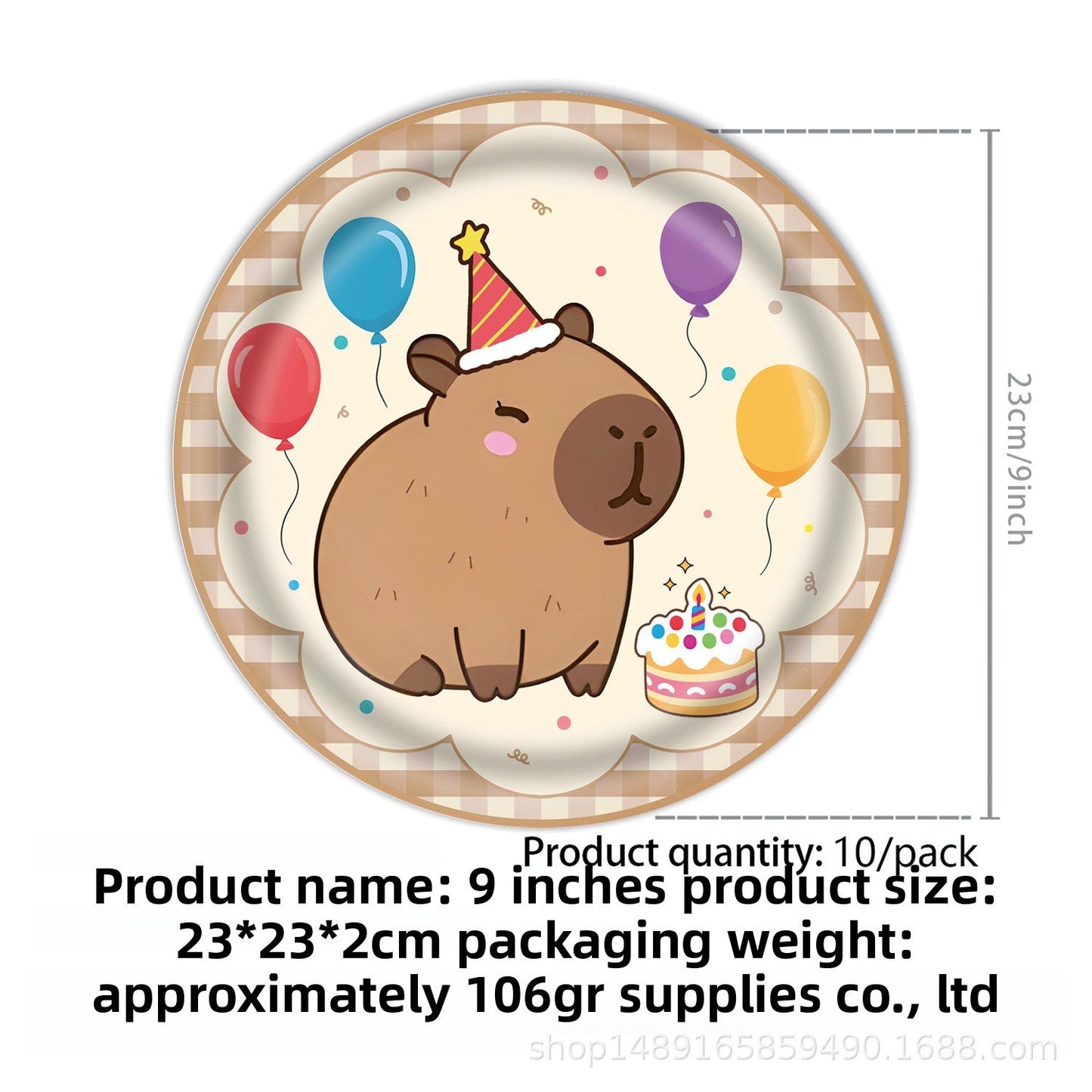 Kappi Bala Party Supplies Birthday Party Decoration Props Paper Tray Paper Cup Tablecloth Paper Towel Banner