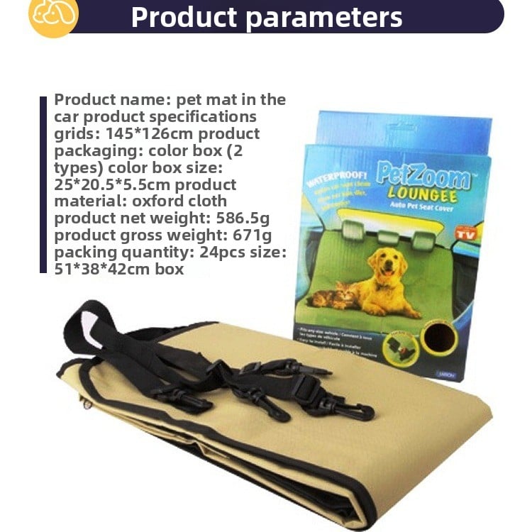 Waterproof foldable pet seat cushion washable car dog car seat cover cushion
