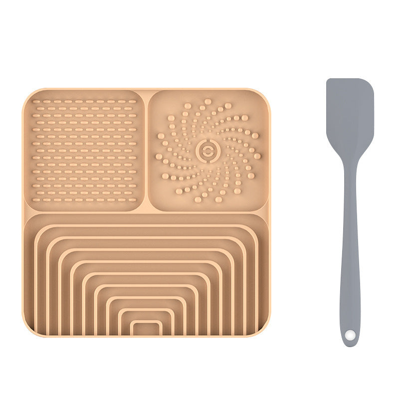 Silicone Pet Lick Placemat Slow Food Mat Pet Tray with Suction Cup Non-slip Cat and Dog Feeding Mat Anti-overflow Anti-choking Mat