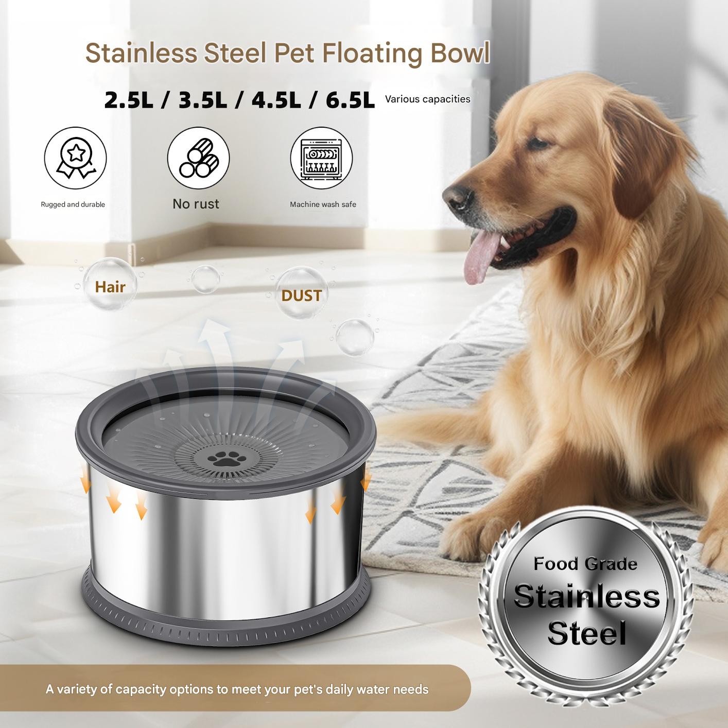 Stainless steel pet floating Bowl