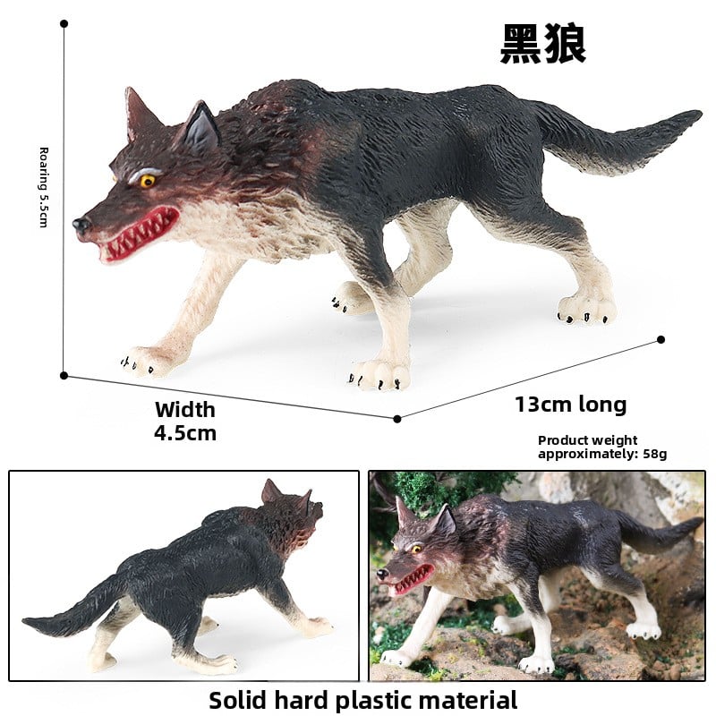 Solid Simulation Wild Wolf Animal Model for Kids Educational Toy