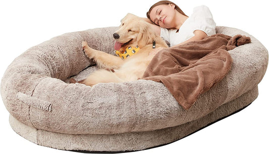 Portable pet bed and human bed