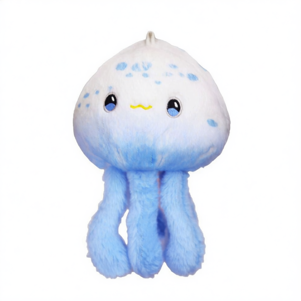 Sea Jellyfish Pendant Plush Doll Toy Cartoon Doll Keychain School Bag Hanging Ornaments