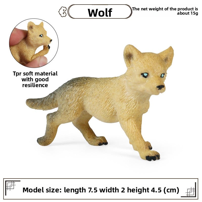 Solid Simulation Wild Wolf Animal Model for Kids Educational Toy