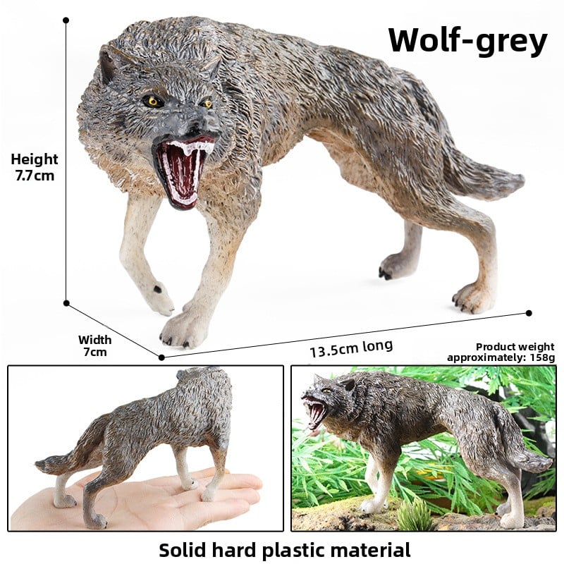 Solid Simulation Wild Wolf Animal Model for Kids Educational Toy