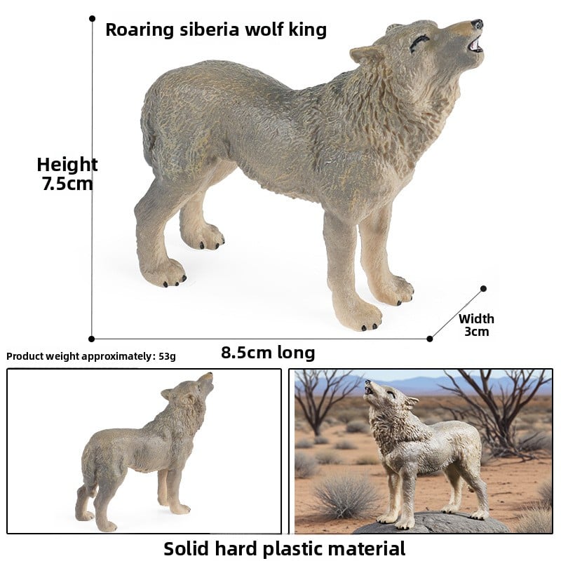 Solid Simulation Wild Wolf Animal Model for Kids Educational Toy
