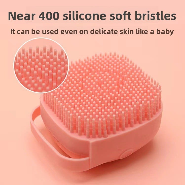 Pet silicone bath and massage brush