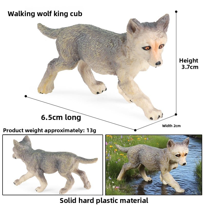 Solid Simulation Wild Wolf Animal Model for Kids Educational Toy