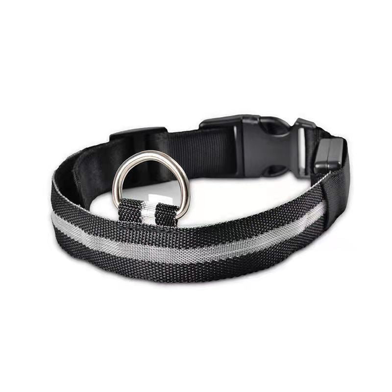New LED Dog Collar - USB Rechargeable Glowing Pet Collar for Small & Large Dogs, Anti-Lost Safety Necklace