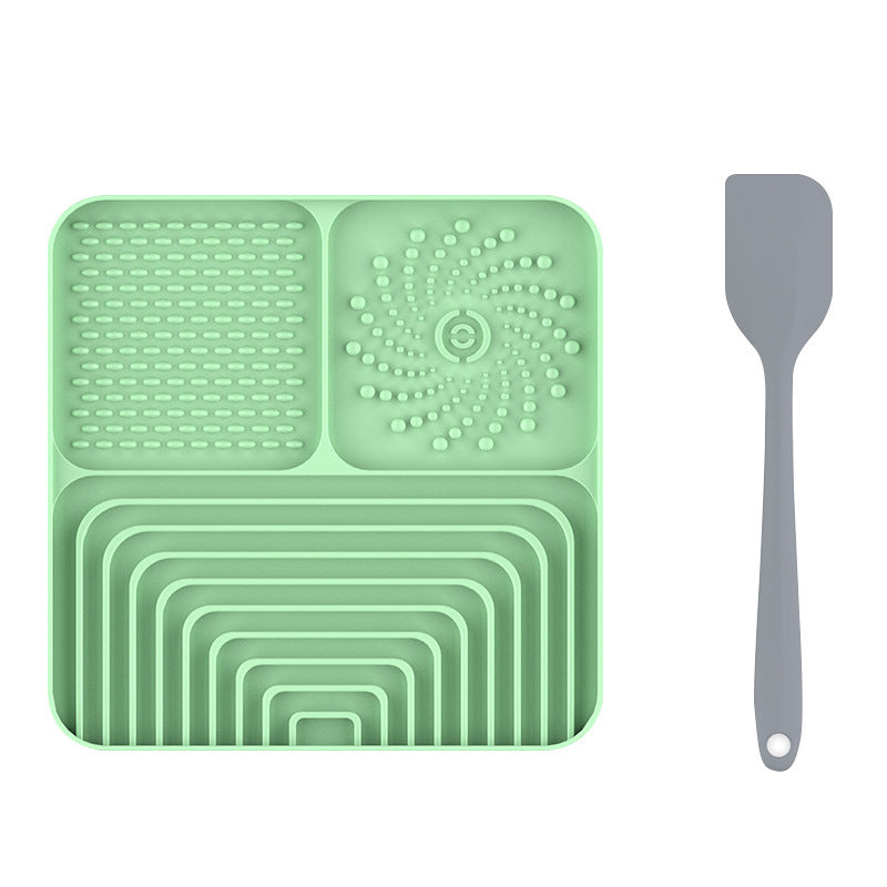Silicone Pet Lick Placemat Slow Food Mat Pet Tray with Suction Cup Non-slip Cat and Dog Feeding Mat Anti-overflow Anti-choking Mat