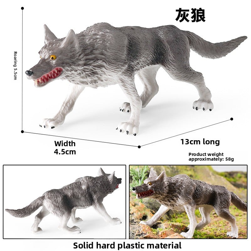 Solid Simulation Wild Wolf Animal Model for Kids Educational Toy