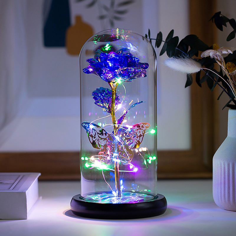 Eternal flower glass cover