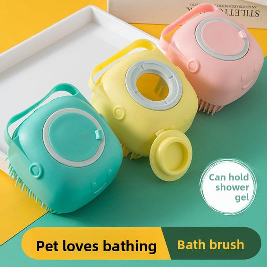 Pet silicone bath brush