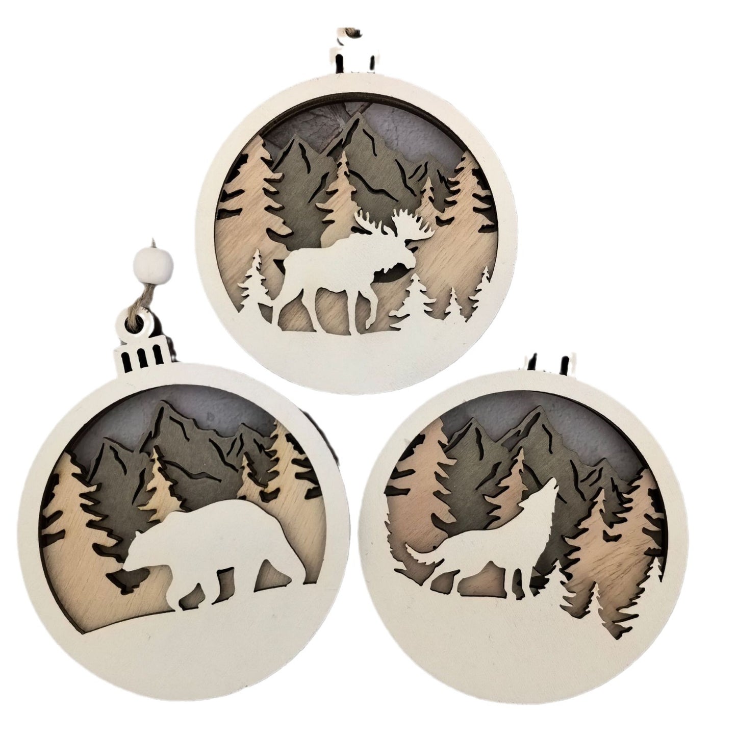 Wooden Christmas ornaments