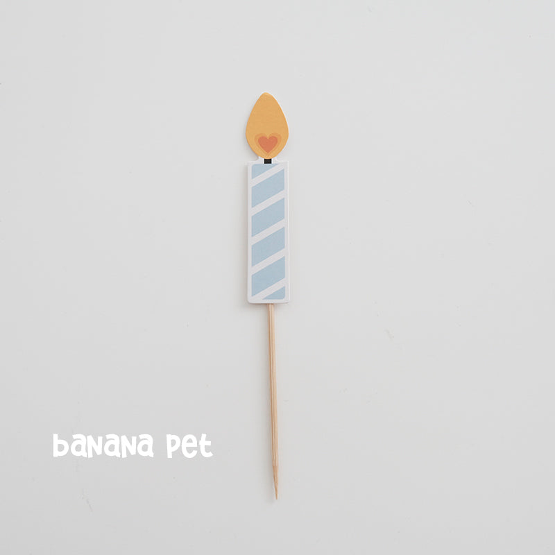 Pet Small Dog Cat Dog Birthday Dress Cake Digital Candle Cute Animal Blue Bib Paper Tray