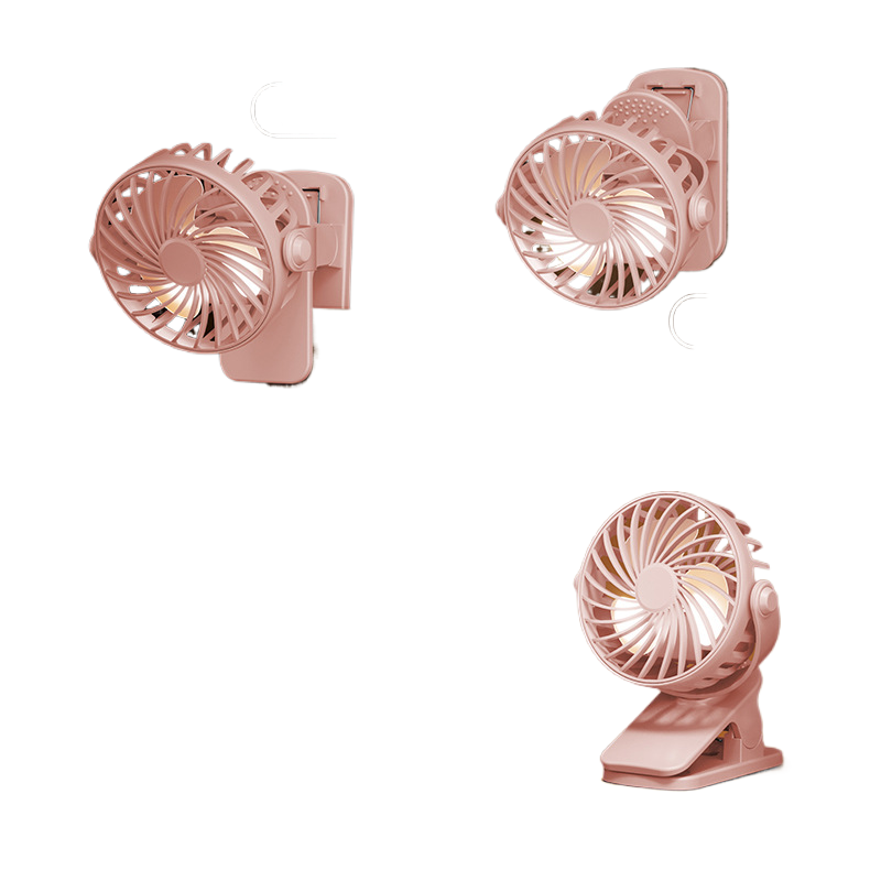 Multi-function Clip Fan Dormitory Portable Wall-hanging Circulating Small Fan USB Lighting Desktop Fan