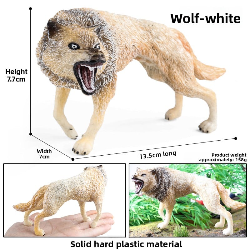 Solid Simulation Wild Wolf Animal Model for Kids Educational Toy