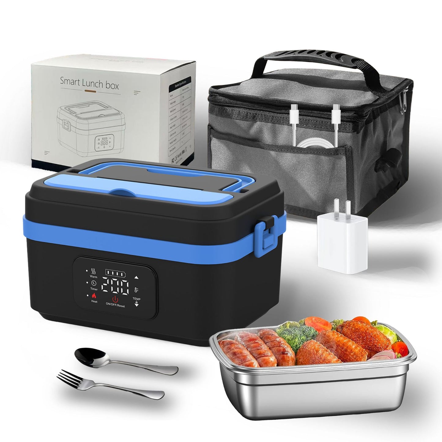 USB Charging Insulation Lunch Box with Wireless Heating