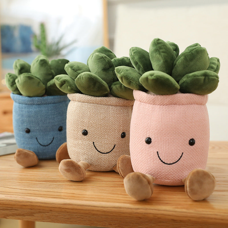 Soft toy plant decoration piece