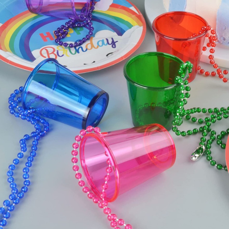 six-color plastic transparent bead chain