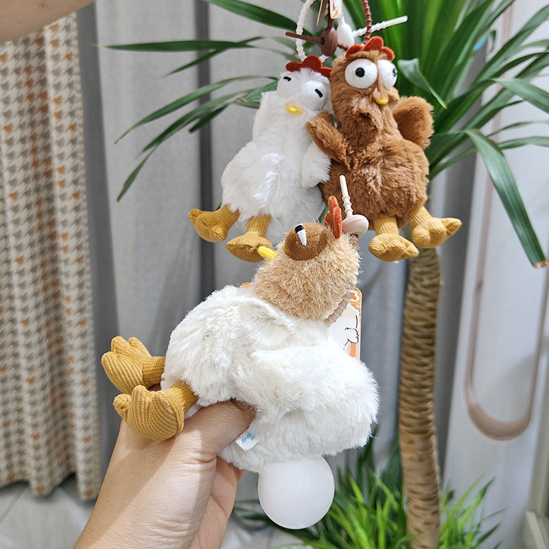 Egg-laying chicken creative plush toy hanger