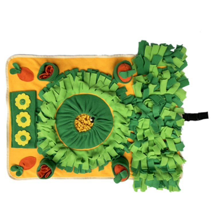 Snuffle Mat with Sound ? Stress Relief Puzzle Dog Toy and Treat-Hiding Pad