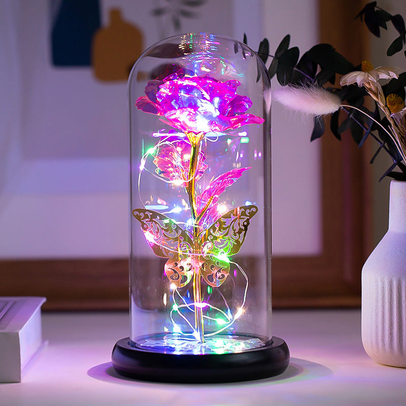 Eternal flower glass cover