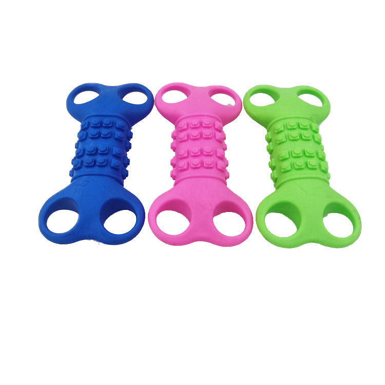 TPR Chew-Resistant Dental Toy with Multi-Hole Design for Dogs
