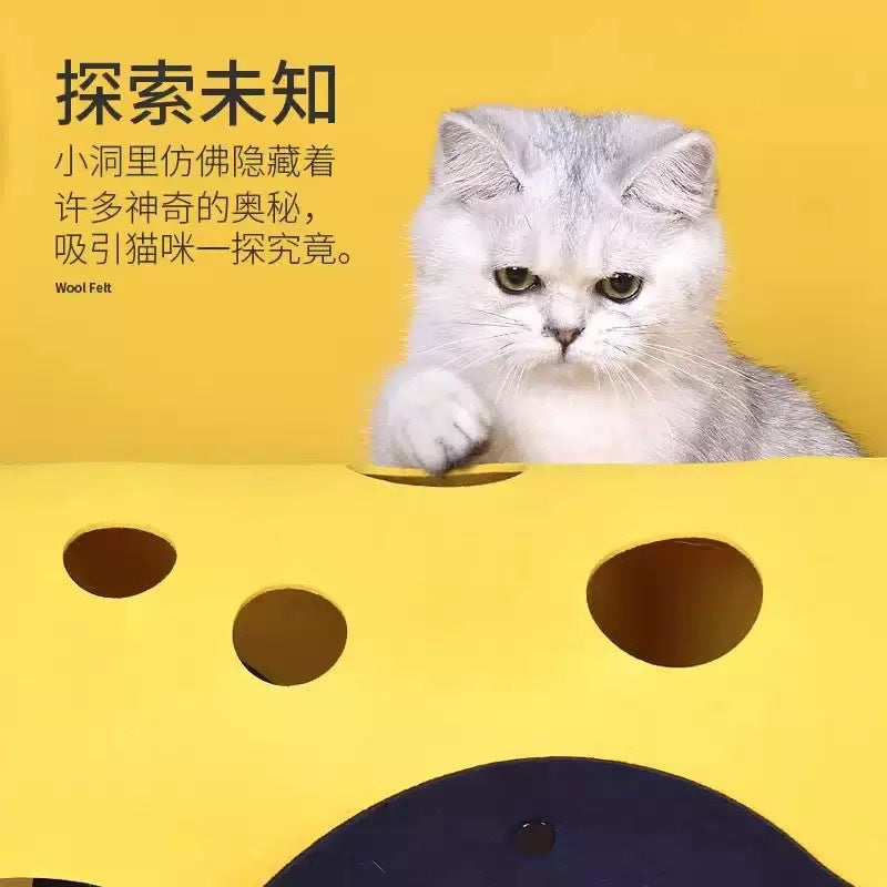 Cat Tunnel Can Be Spliced, Removable and Washable Cat Nest Felt Cat Tree Hole Rolling Dragon Universal Cat Toy Wholesale for All Seasons