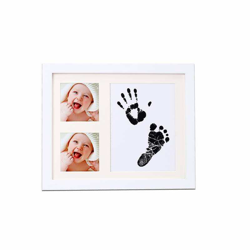 Baby Hand and Foot Prints to Commemorate the Full Moon Small Footprints Photo Frame Baby Handprints and Footprints Fetal Full Moon Hand and Foot Prints Souvenirs