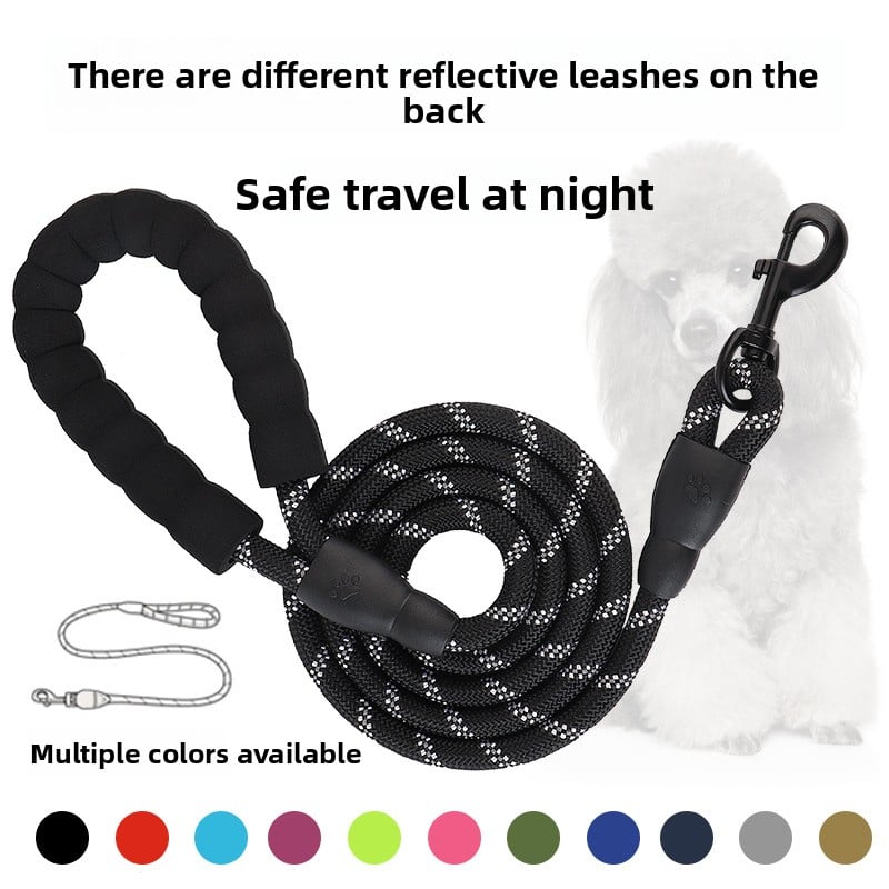 Dog Rope Pet Products Traction Rope Reflective Nylon Round Rope Dog Walking Rope Dog Traction Dog Chain
