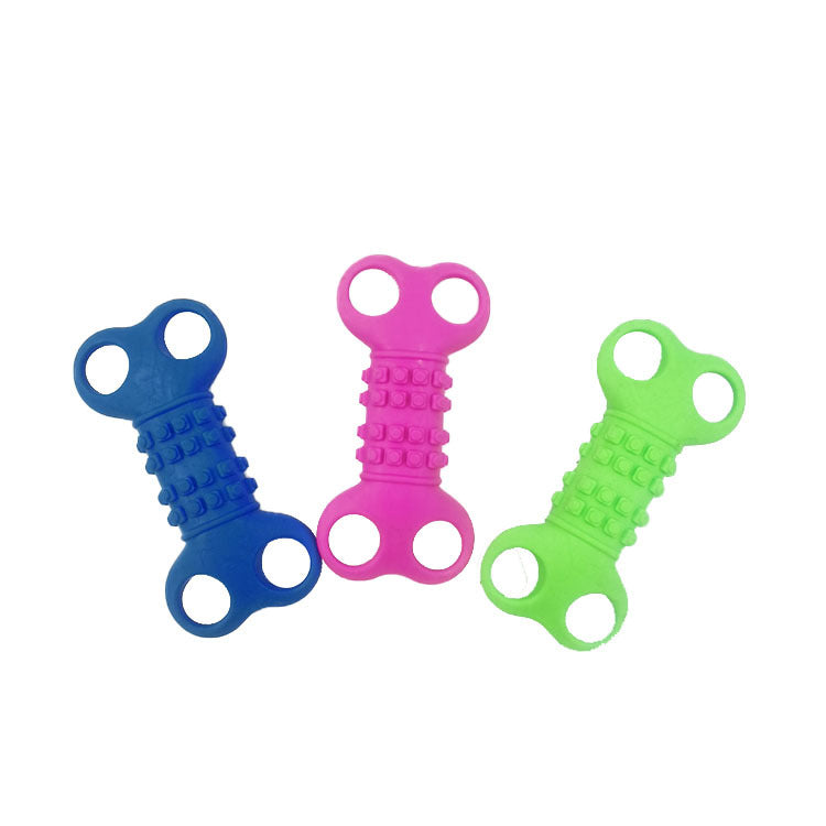TPR Chew-Resistant Dental Toy with Multi-Hole Design for Dogs