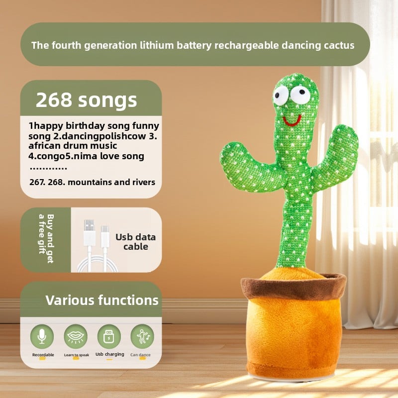 Talking Dancing Cactus Toy for Babies (0?1 Years)