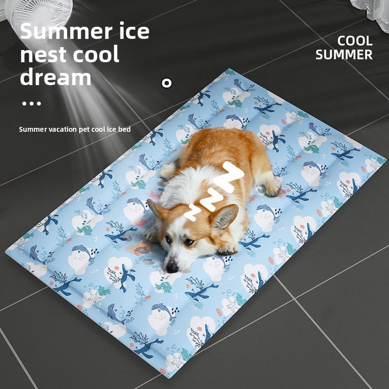 Pet Ice Mat Cats Summer Cool Nest Summer Prevention Ice Bed Dog Kennel Sleeping Nest Mat Summer Cooling Sleeping Mat