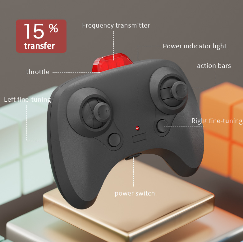 Alloy remote-controlled helicopter, shockproof and anti-collision aircraft with light toy