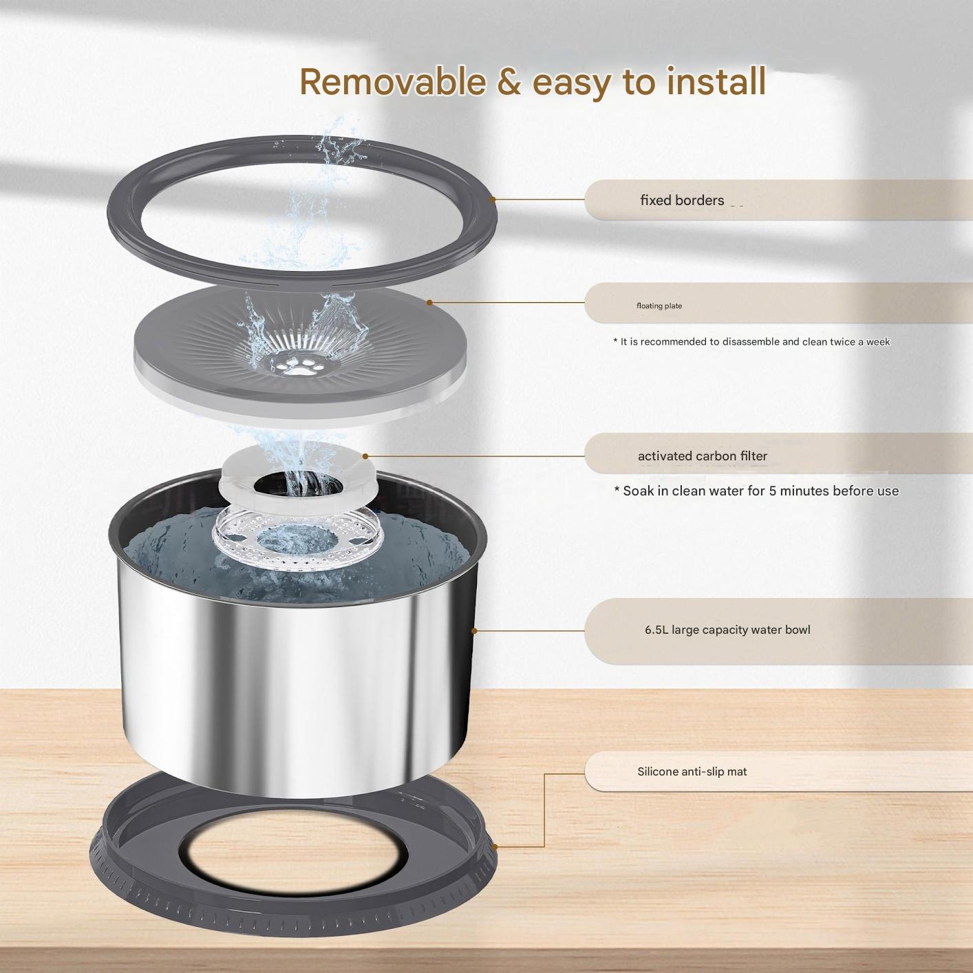 Stainless steel pet floating Bowl