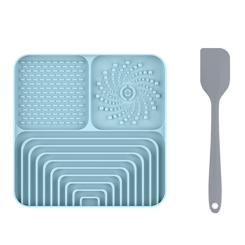 Silicone Pet Lick Placemat Slow Food Mat Pet Tray with Suction Cup Non-slip Cat and Dog Feeding Mat Anti-overflow Anti-choking Mat